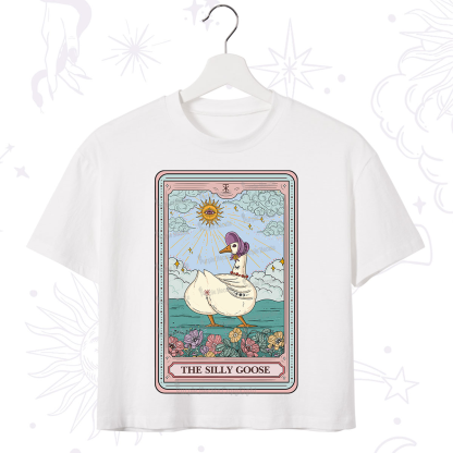 Purplehecate The Silly Goose Tarot Crop T-Shirt