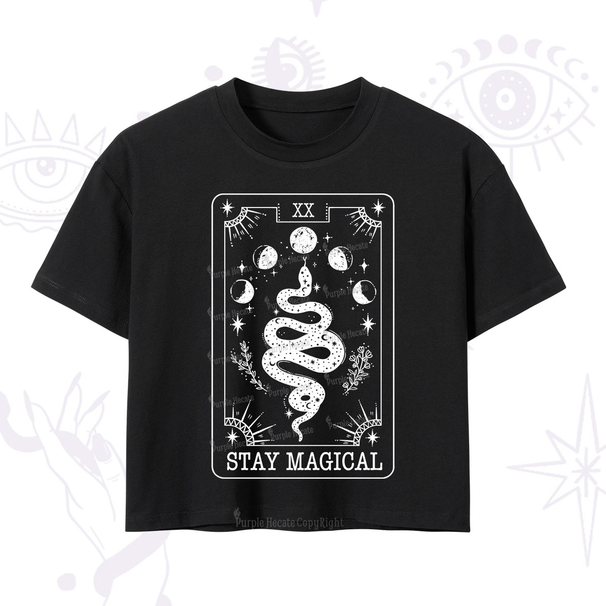 Purplehecate The Stay Magical Tarot Crop T-Shirt
