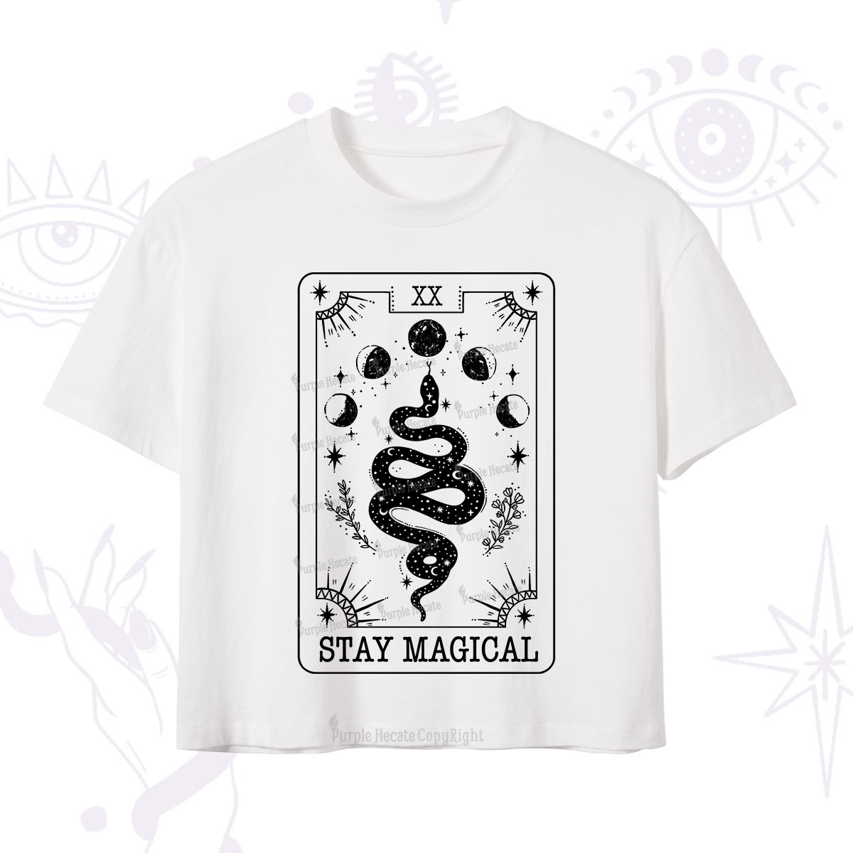 Purplehecate The Stay Magical Tarot Crop T-Shirt