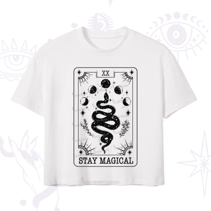 Purplehecate The Stay Magical Tarot Crop T-Shirt