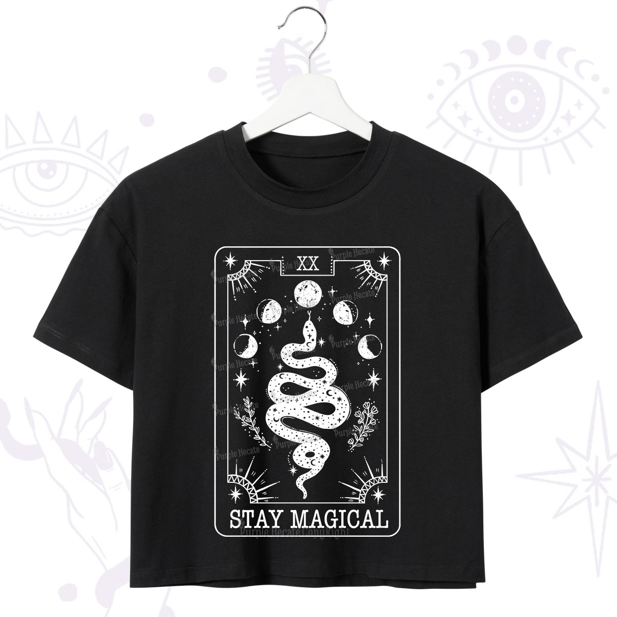 Purplehecate The Stay Magical Tarot Crop T-Shirt