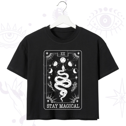 Purplehecate The Stay Magical Tarot Crop T-Shirt
