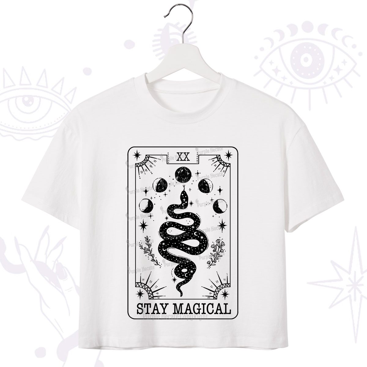 Purplehecate The Stay Magical Tarot Crop T-Shirt