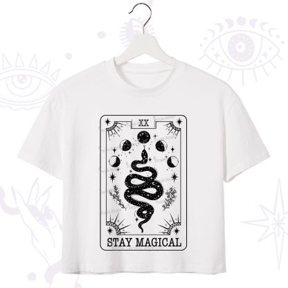 Purplehecate The Stay Magical Tarot Crop T-Shirt