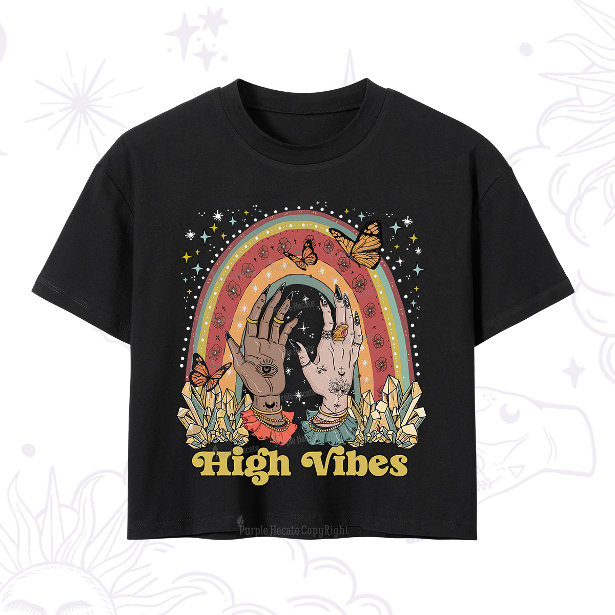 Purplehecate High Vibes Crop T-Shirt