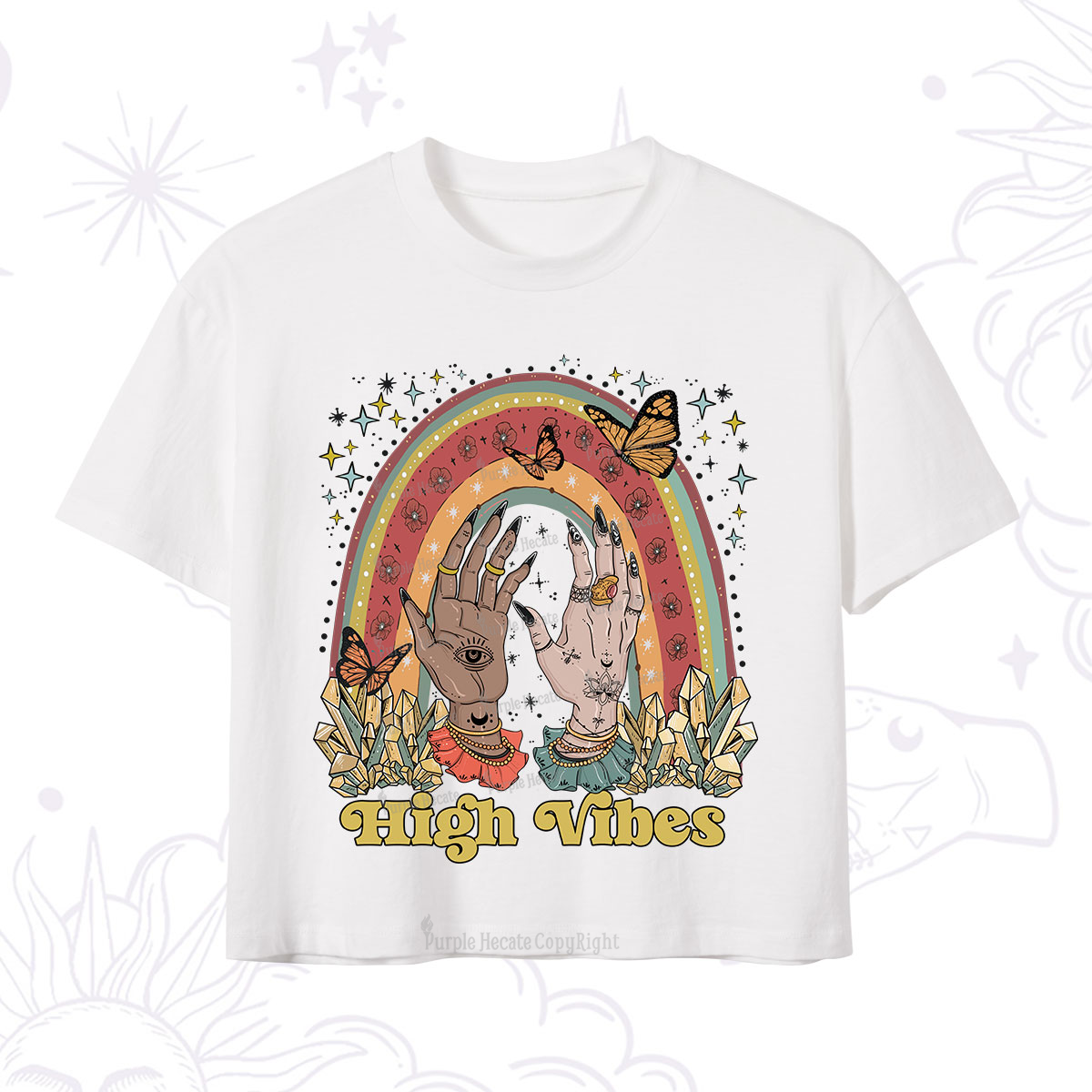 Purplehecate High Vibes Crop T-Shirt