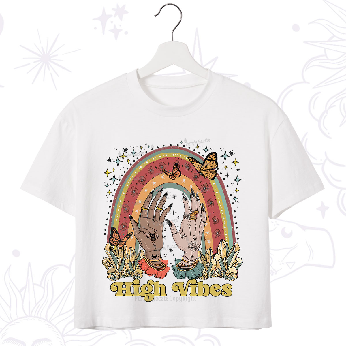 Purplehecate High Vibes Crop T-Shirt