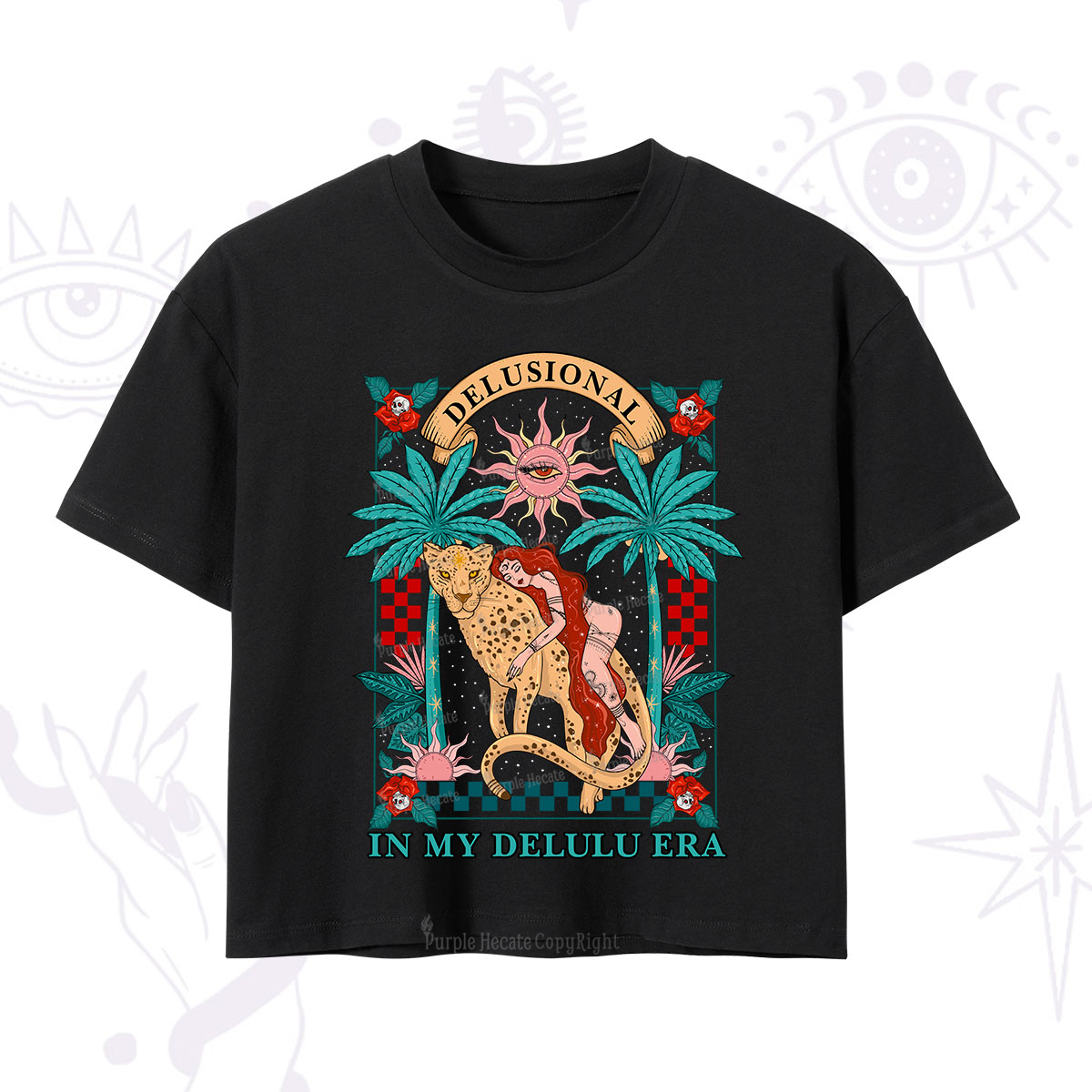 Purplehecate In My Delulu Era Crop T-Shirt