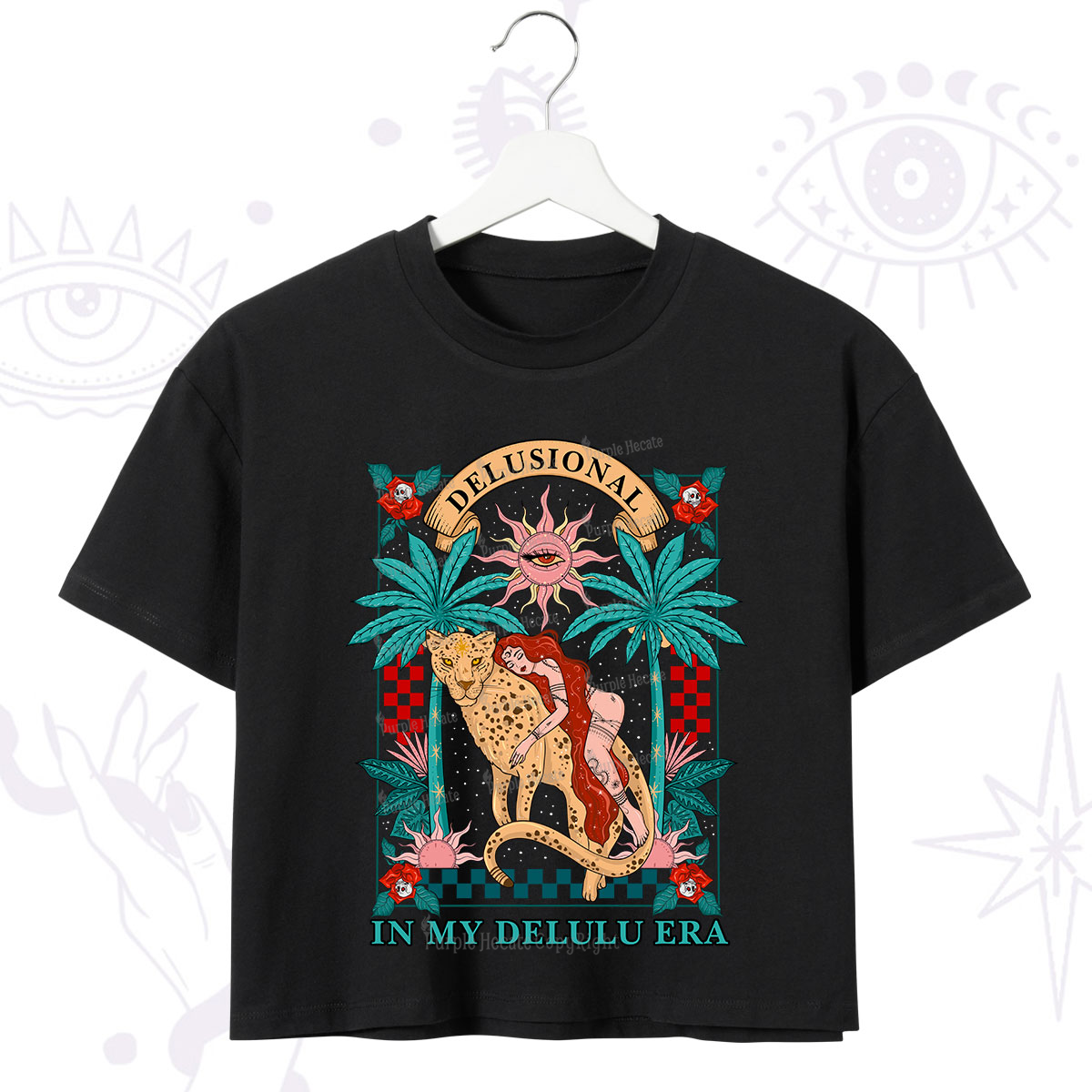 Purplehecate In My Delulu Era Crop T-Shirt