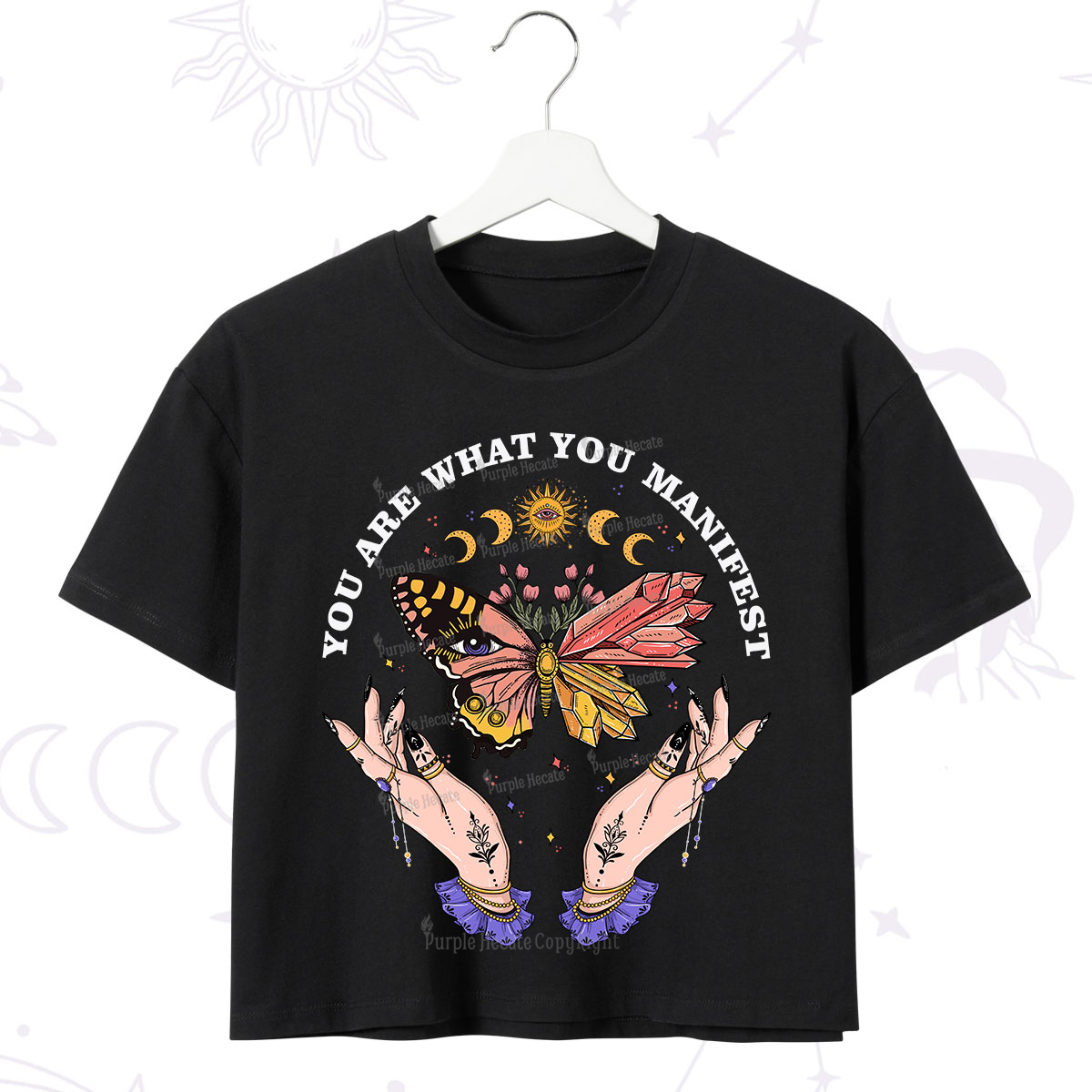 Purplehecate You Are What You Manifest Crop T-Shirt