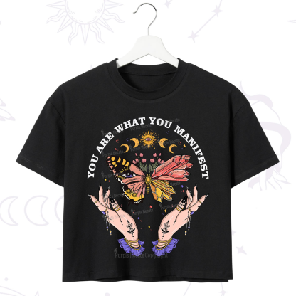 Purplehecate You Are What You Manifest Crop T-Shirt