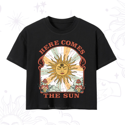 Purplehecate Here Comes The Sun Crop T-Shirt