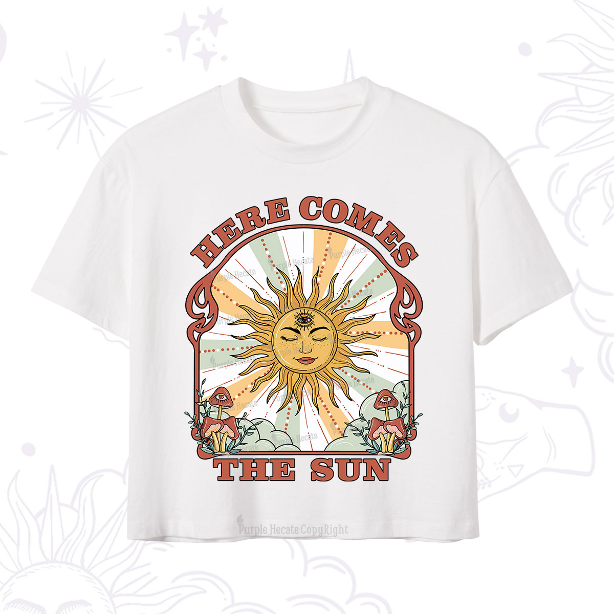 Purplehecate Here Comes The Sun Crop T-Shirt
