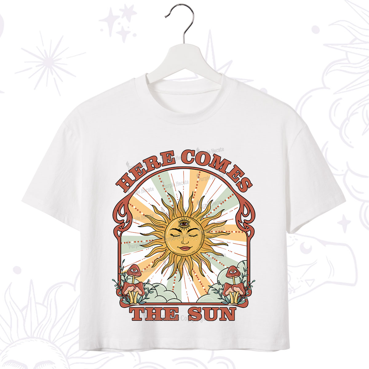 Purplehecate Here Comes The Sun Crop T-Shirt