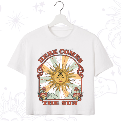 Purplehecate Here Comes The Sun Crop T-Shirt