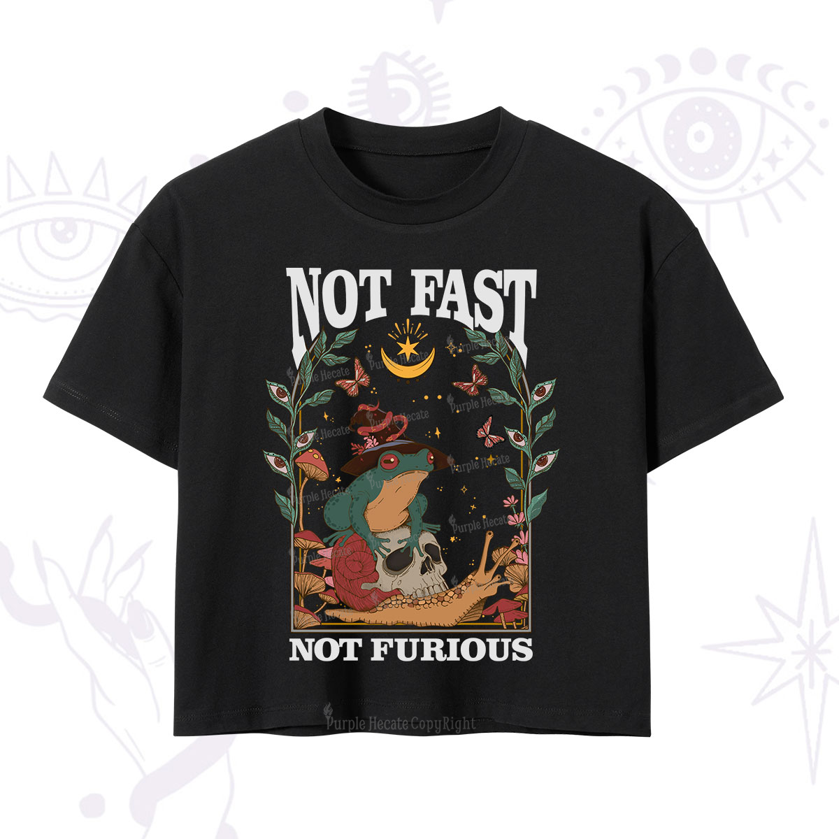 Purplehecate Not Fast Not Furious Crop T-Shirt