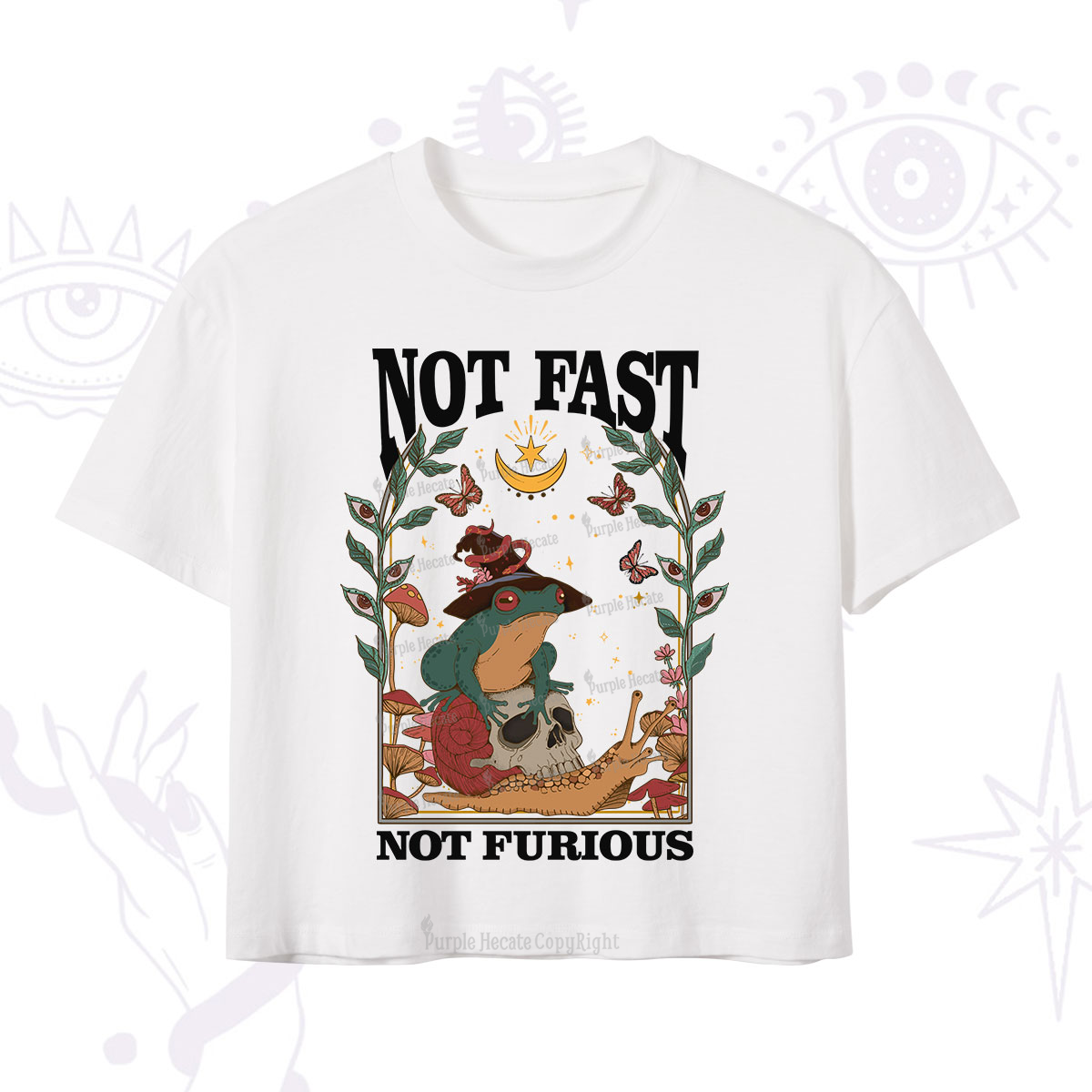 Purplehecate Not Fast Not Furious Crop T-Shirt