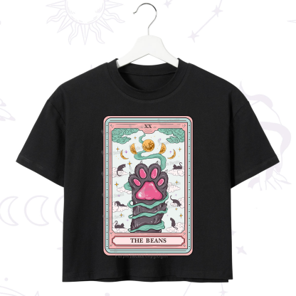 Purplehecate The Beans Cat Tarot Crop T-Shirt