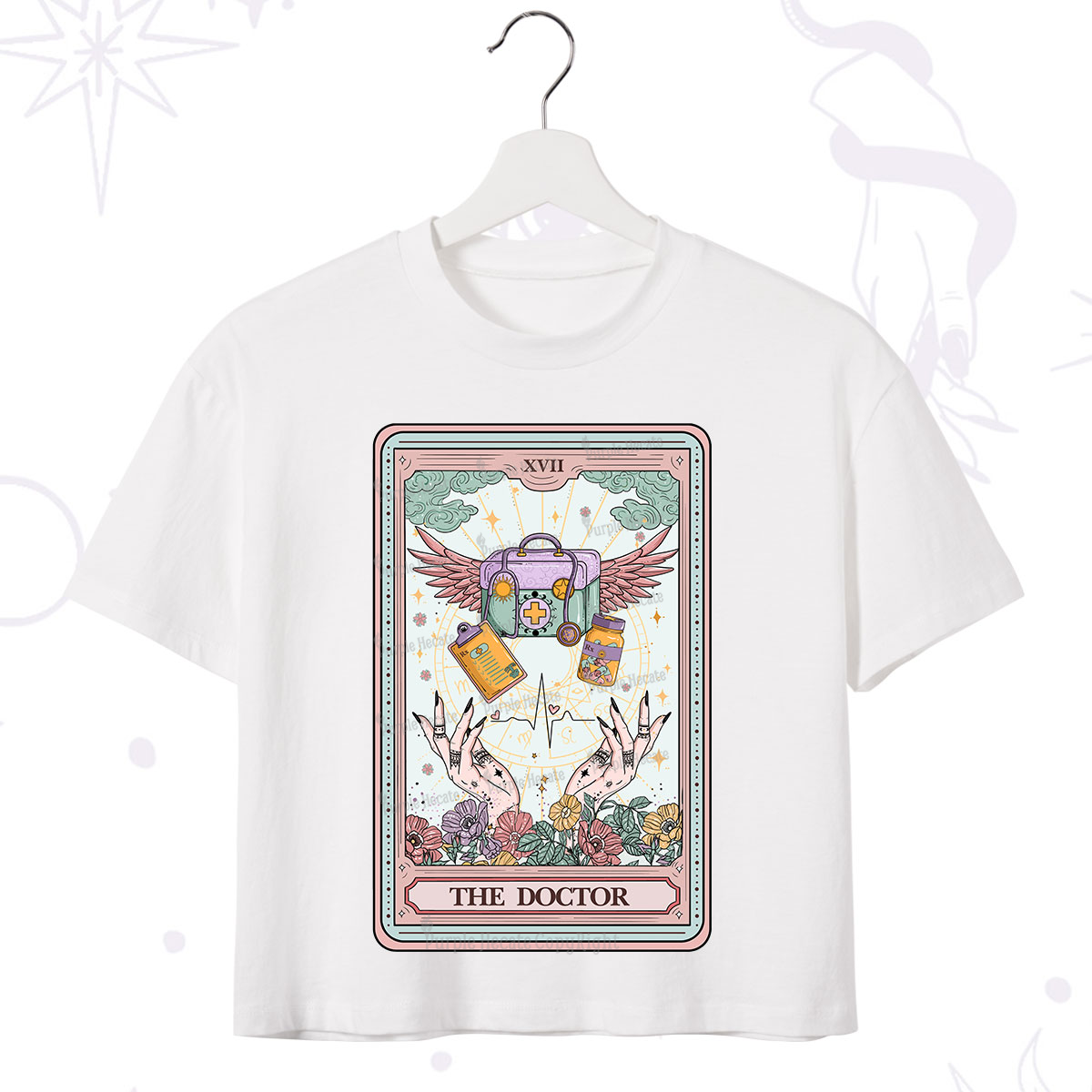 Purplehecate The Doctor Tarot Crop T-Shirt