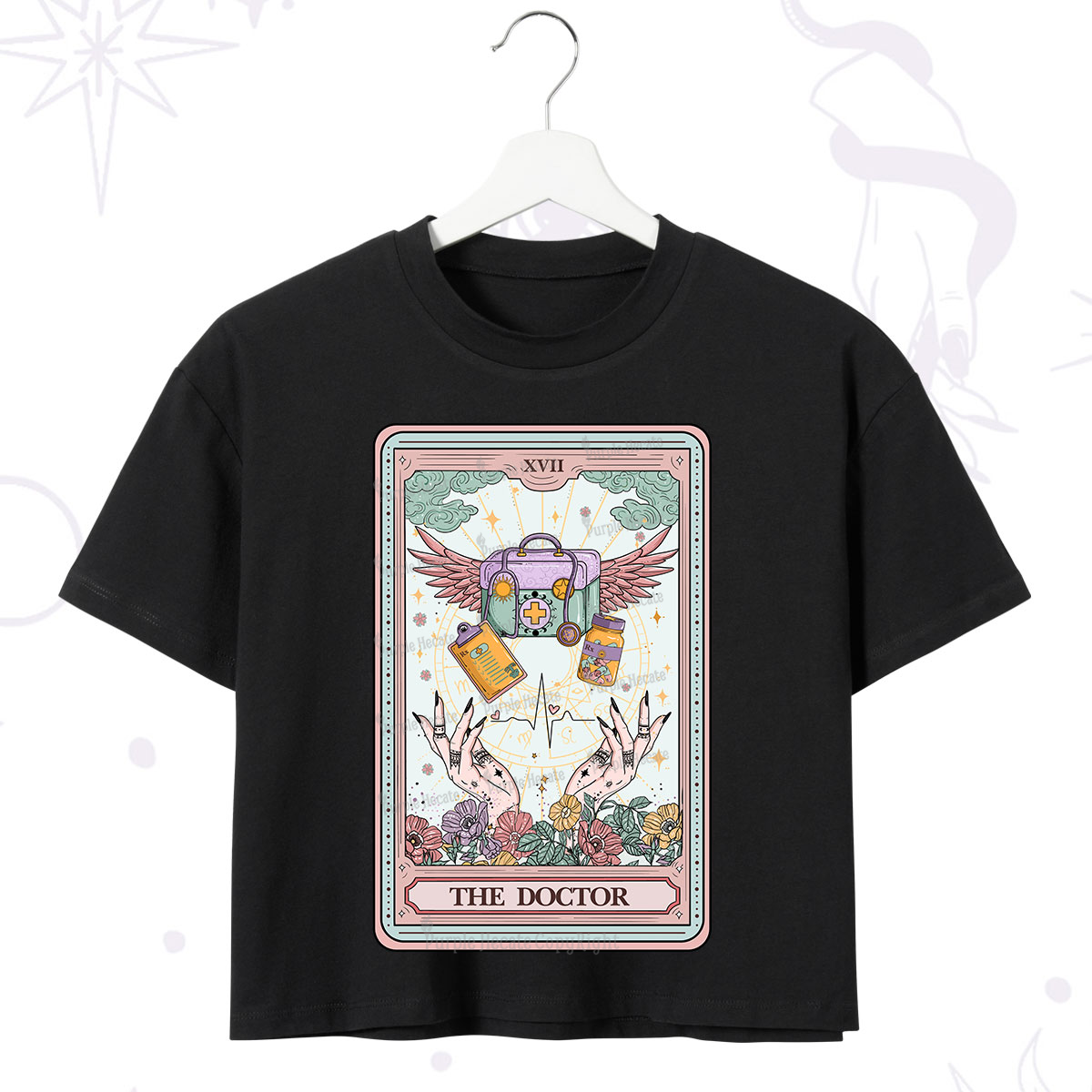 Purplehecate The Doctor Tarot Crop T-Shirt