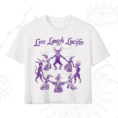 Purplehecate Live Laugh Lucifer Satanic Crop T-Shirt