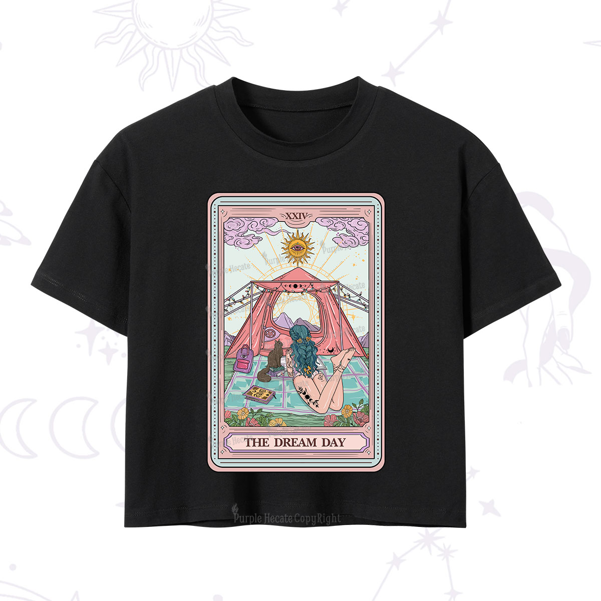 Purplehecate The Dream Day Tarot Crop T-Shirt