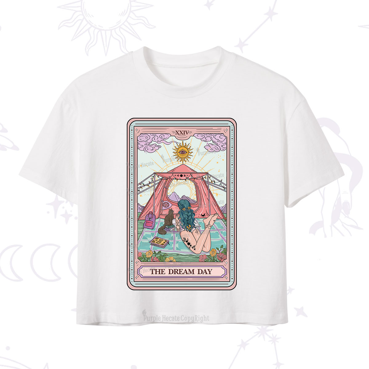 Purplehecate The Dream Day Tarot Crop T-Shirt