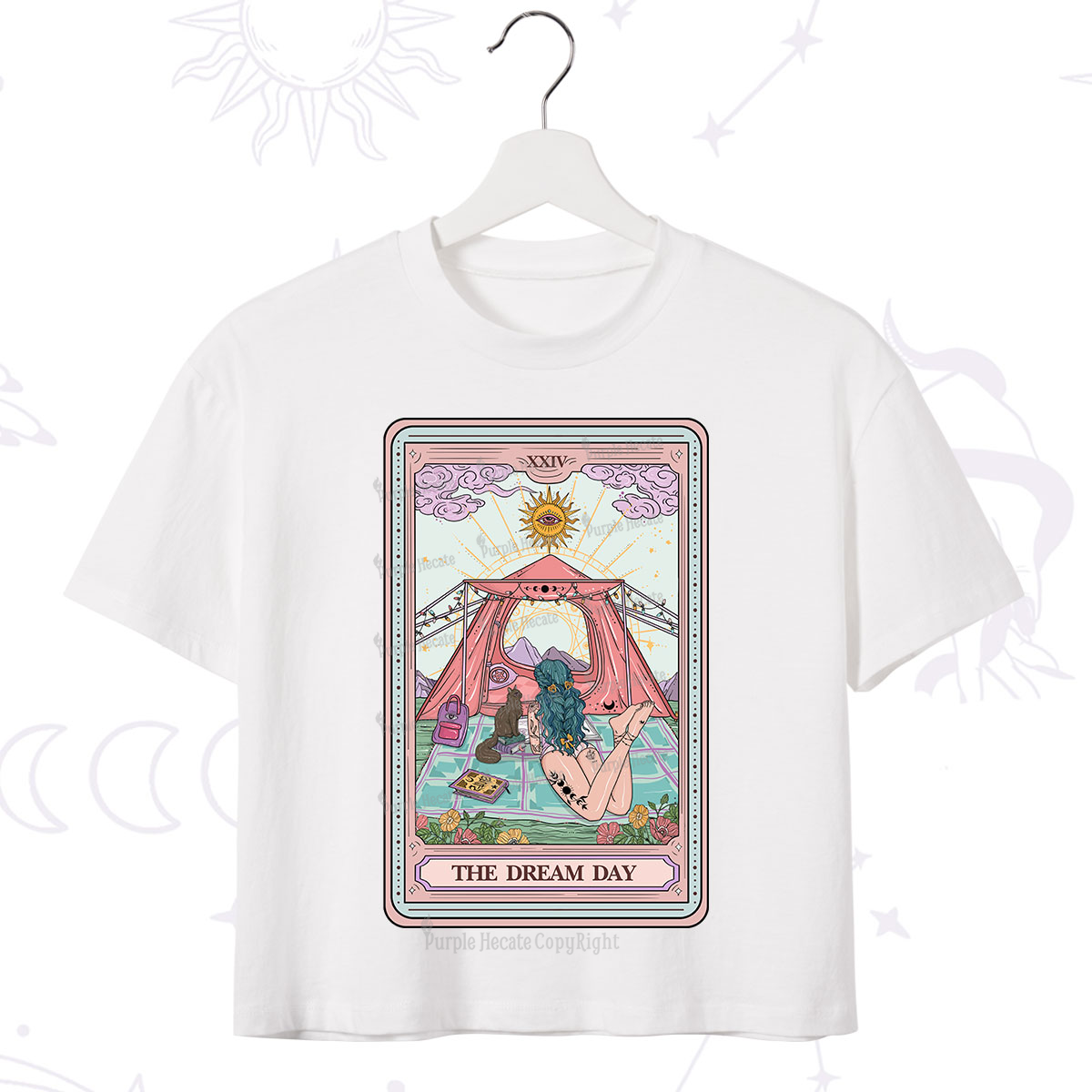 Purplehecate The Dream Day Tarot Crop T-Shirt