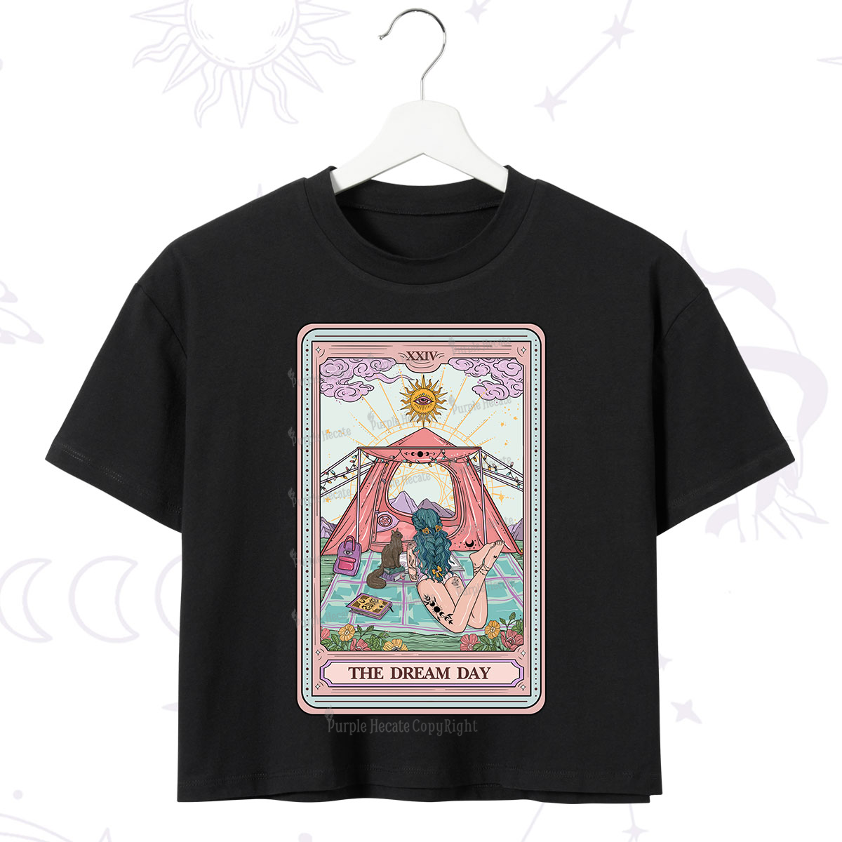Purplehecate The Dream Day Tarot Crop T-Shirt