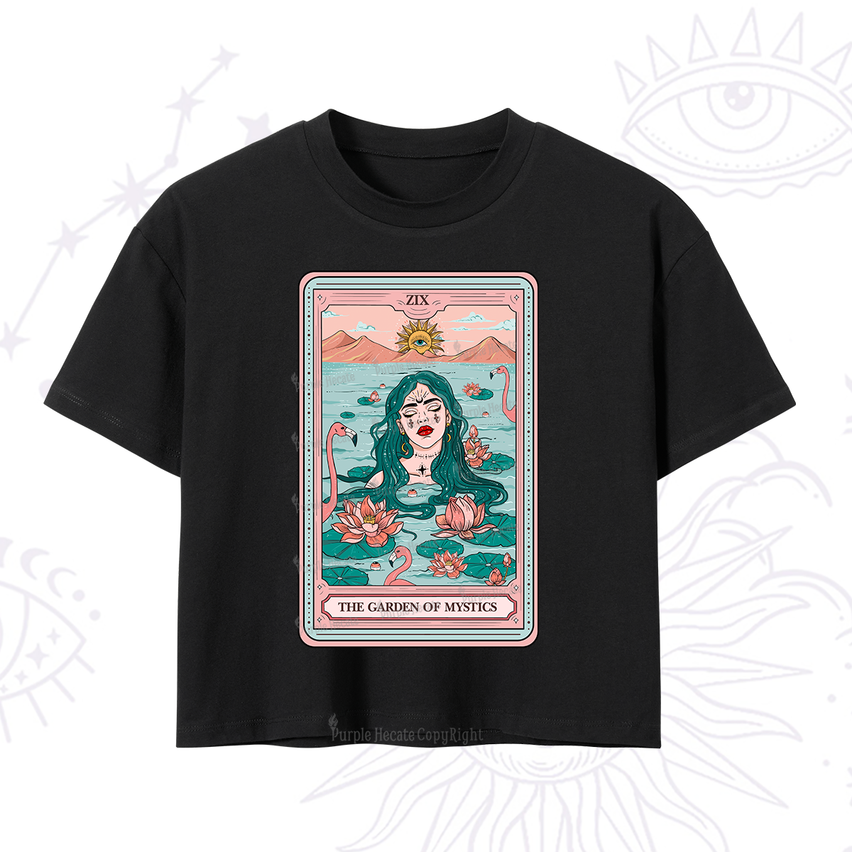Purplehecate The Garden Of Mystics Tarot Crop T-Shirt