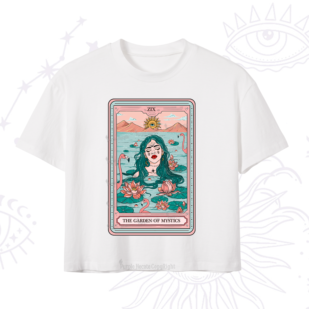 Purplehecate The Garden Of Mystics Tarot Crop T-Shirt