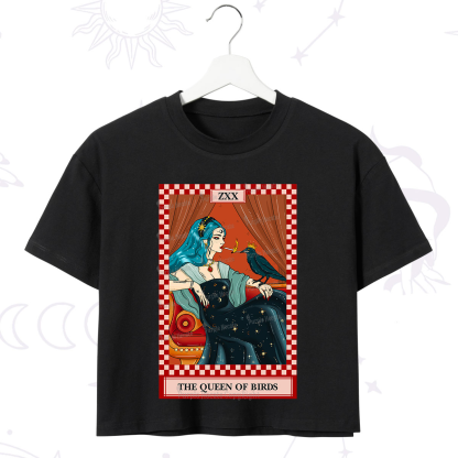 Purplehecate The Queen Of Birds Tarot  Crop T-Shirt