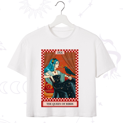 Purplehecate The Queen Of Birds Tarot  Crop T-Shirt