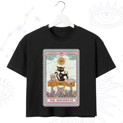 Purplehecate The Sewciopath Tarot Card Crop T-Shirt
