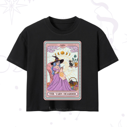 Purplehecate The Yarn Hoarder Tarot Crop T-Shirt