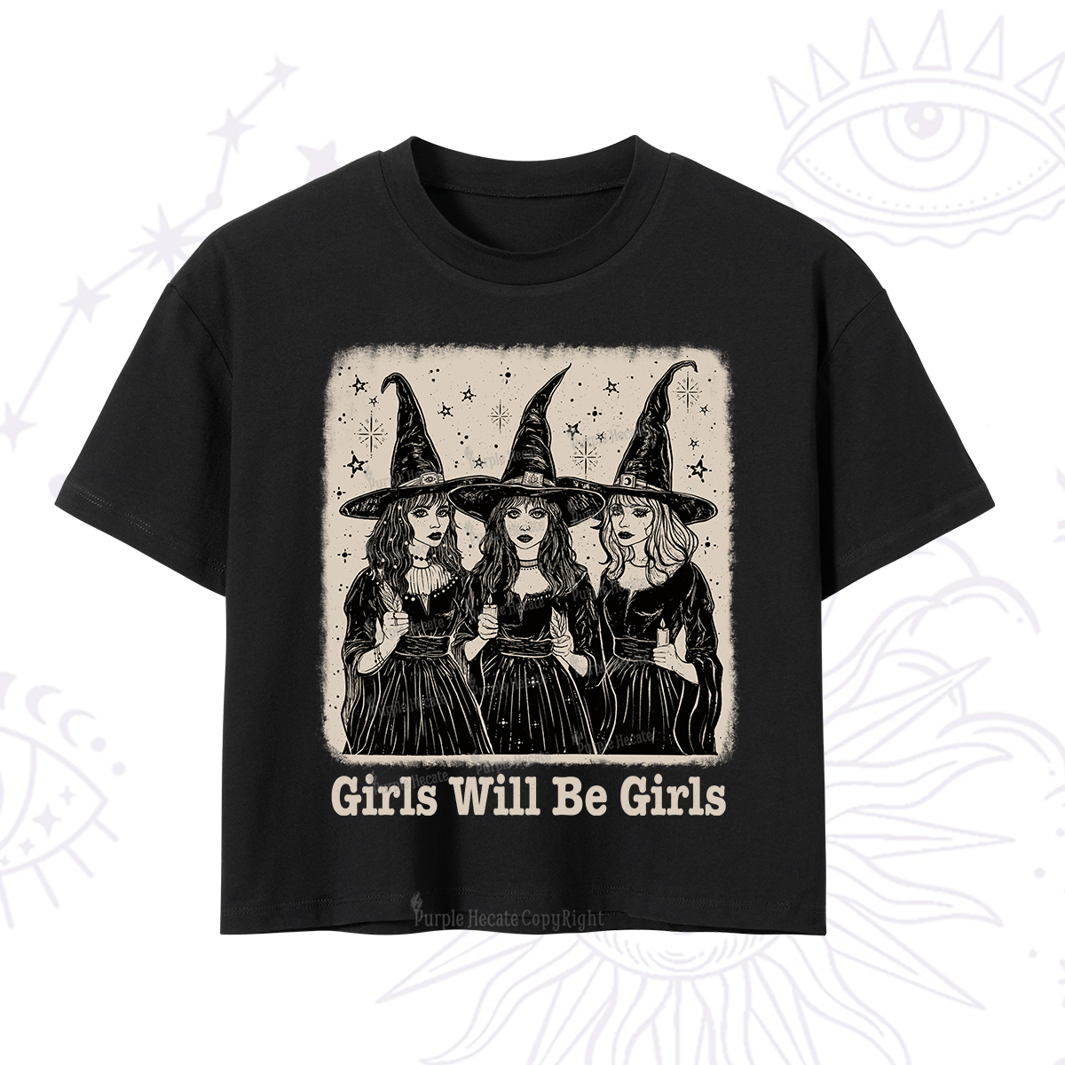 Purplehecate Girls Will Be Girls Crop T-Shirt