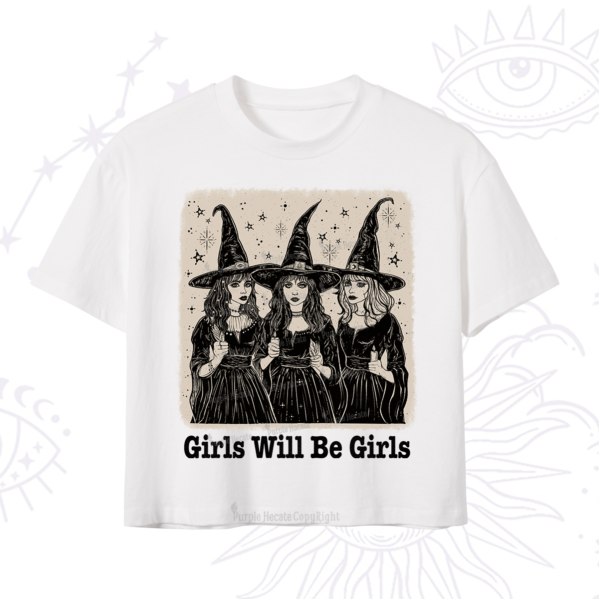 Purplehecate Girls Will Be Girls Crop T-Shirt