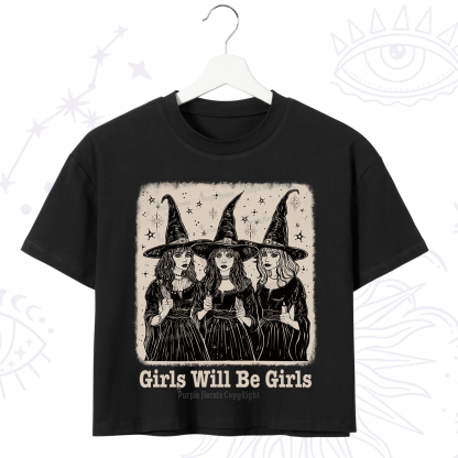 Purplehecate Girls Will Be Girls Crop T-Shirt