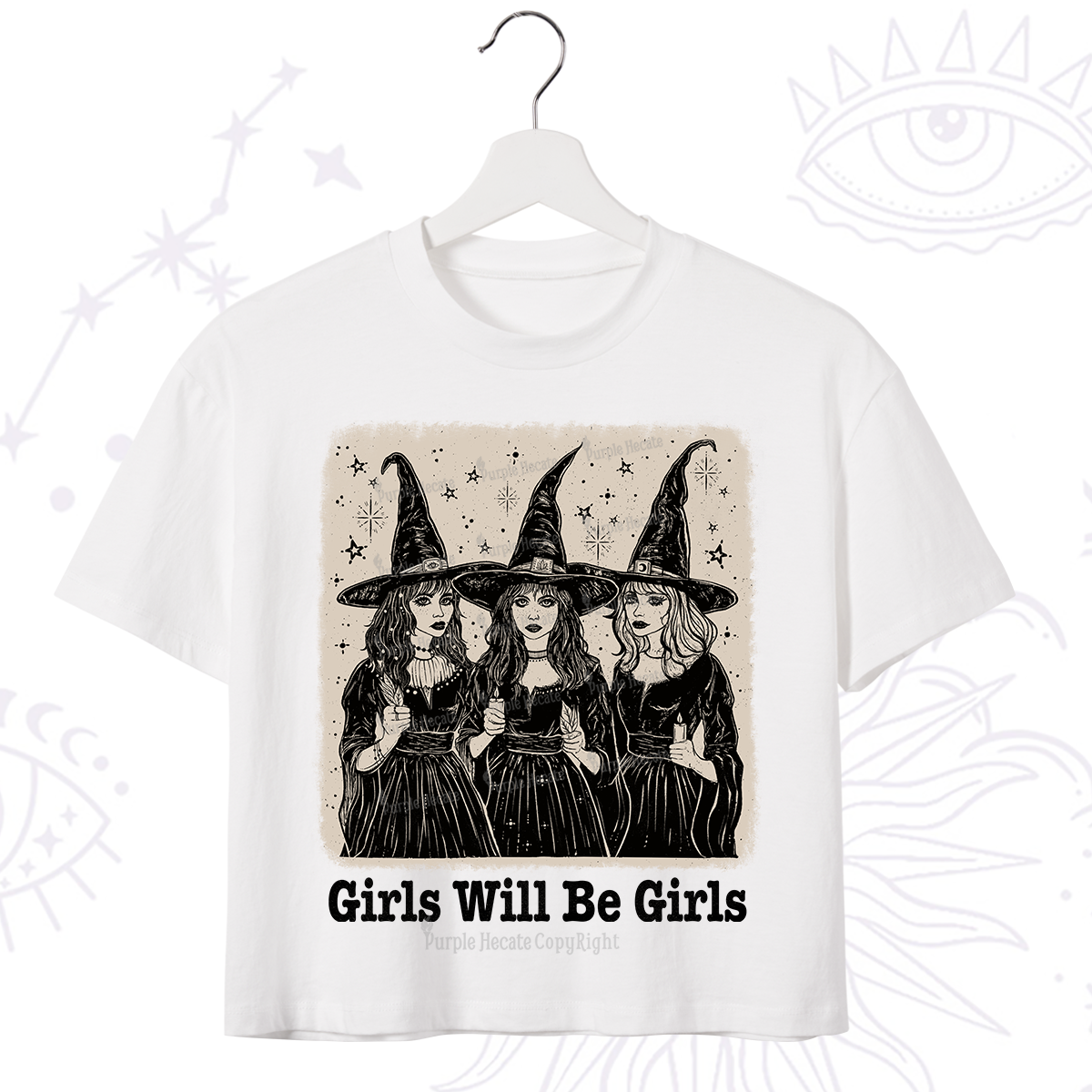 Purplehecate Girls Will Be Girls Crop T-Shirt