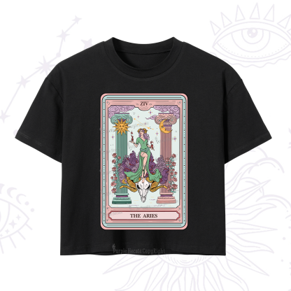 Purplehecate The Aries Goddess Tarot Crop T-Shirt