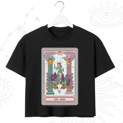 Purplehecate The Aries Goddess Tarot Crop T-Shirt