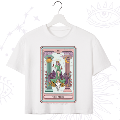 Purplehecate The Aries Goddess Tarot Crop T-Shirt