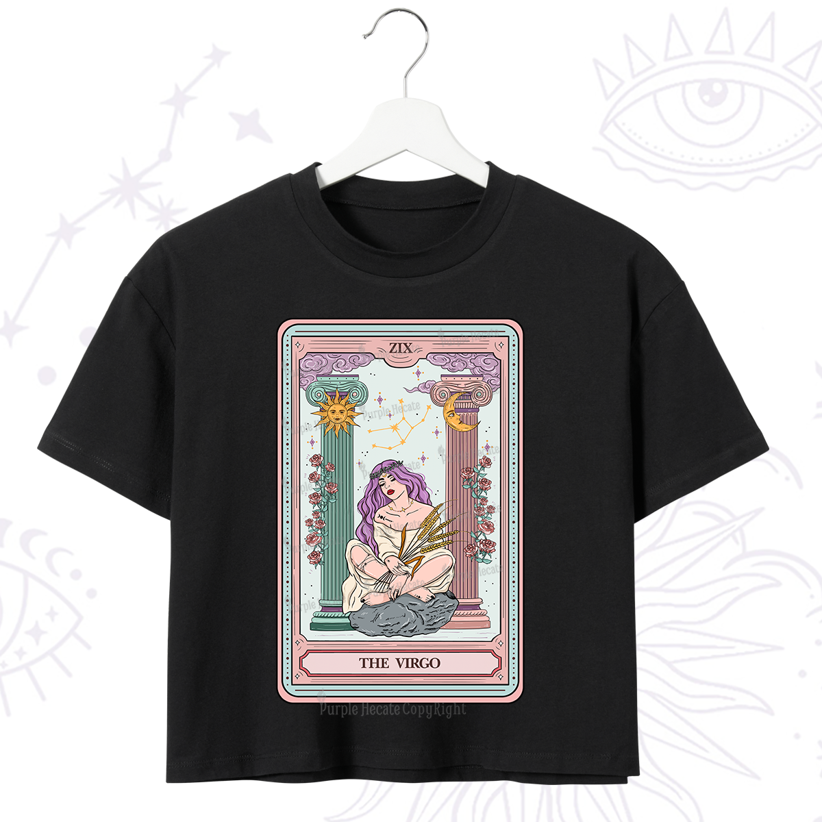 Purplehecate The Virgo Goddess Tarot Crop T-Shirt