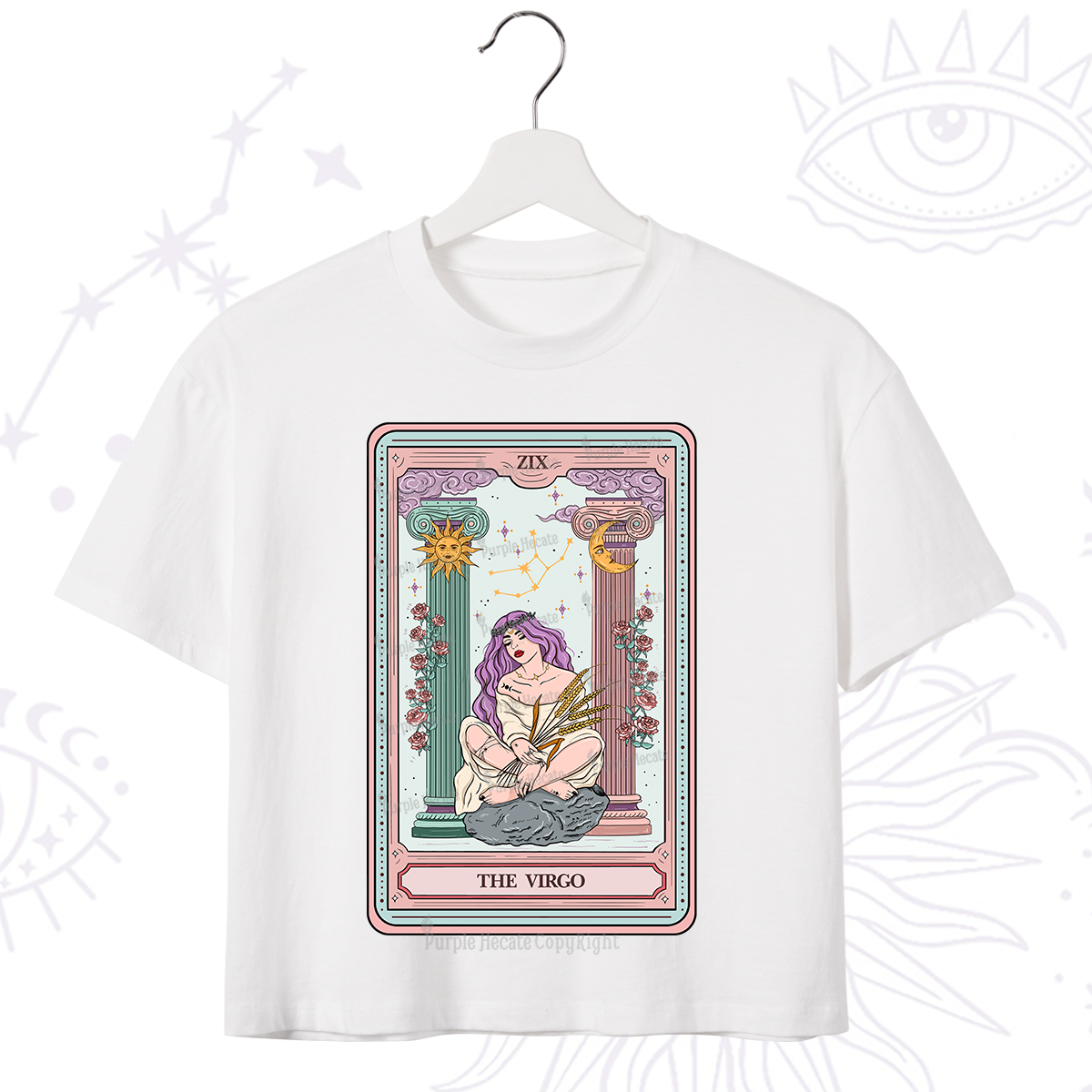 Purplehecate The Virgo Goddess Tarot Crop T-Shirt
