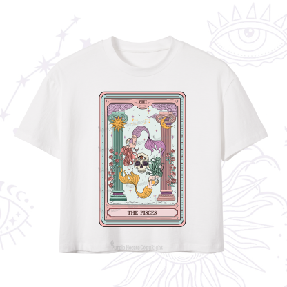 Purplehecate The Pisces Goddess Tarot Crop T-Shirt