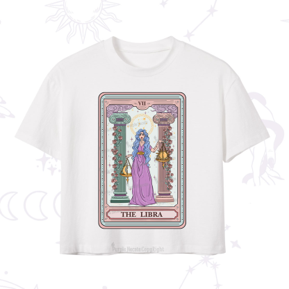 Purplehecate The Libra Goddess Tarot Crop T-Shirt