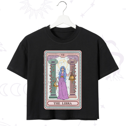 Purplehecate The Libra Goddess Tarot Crop T-Shirt