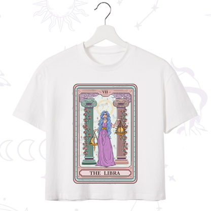 Purplehecate The Libra Goddess Tarot Crop T-Shirt