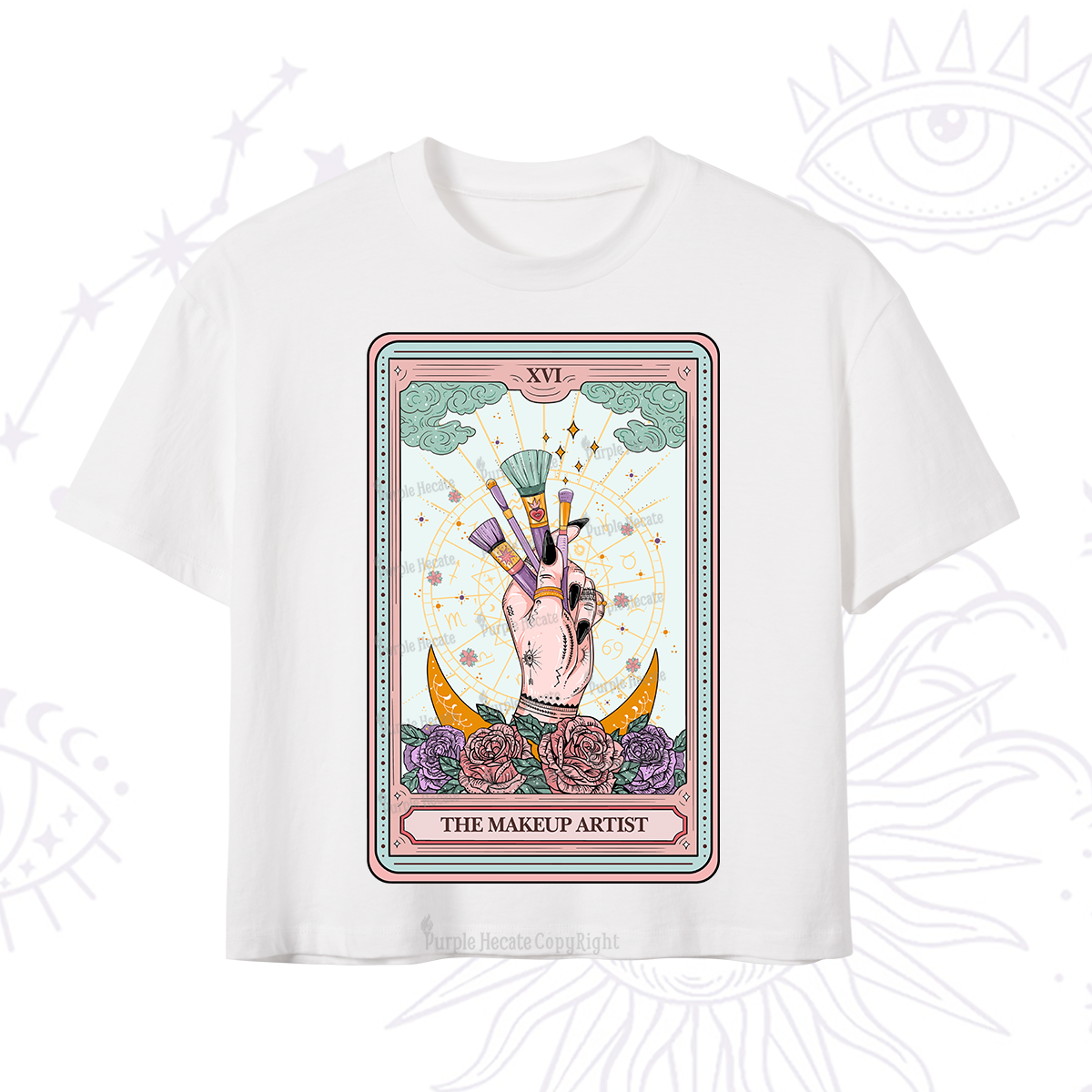 Purplehecate The Makeup Artist Life Tarot Crop T-Shirt