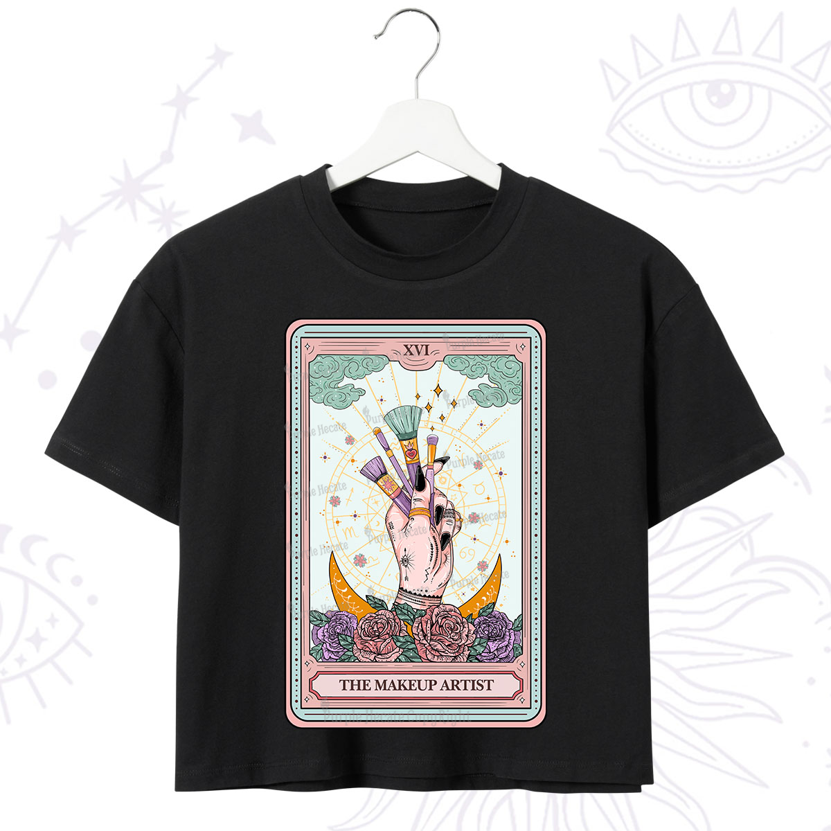 Purplehecate The Makeup Artist Life Tarot Crop T-Shirt
